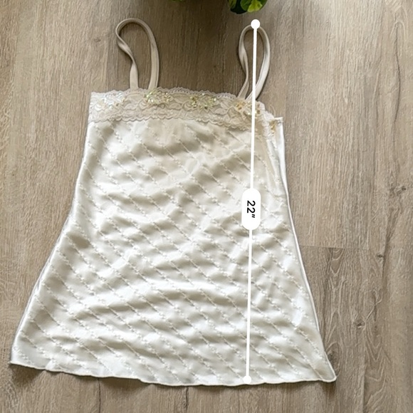 Vintage y2k Cream Sparkly Camisole - Picture 3 of 6